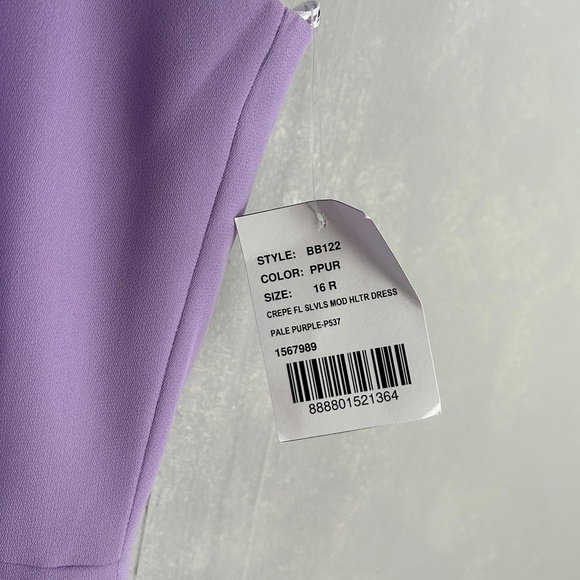 Bella Bridesmaids size 16R maxi dress BB122 pale purple P537 side slit NEW - Picture 6 of 14